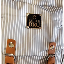 Load image into Gallery viewer, LITTLE BRU DIAPER BAG STRIPE GREY WHITE