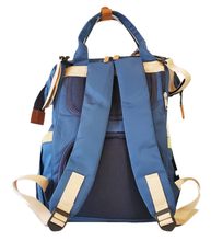 Load image into Gallery viewer, LITTLE BRU DIAPER BAG BLUE CORAL