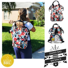 Load image into Gallery viewer, LITTLE BRU DIAPER BAG FLORAL MULTI